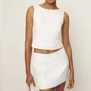 Reformation Petite Grace Linen Top